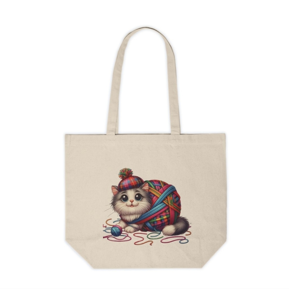 Cat In A Ball of Yarn Custom Tote Bag